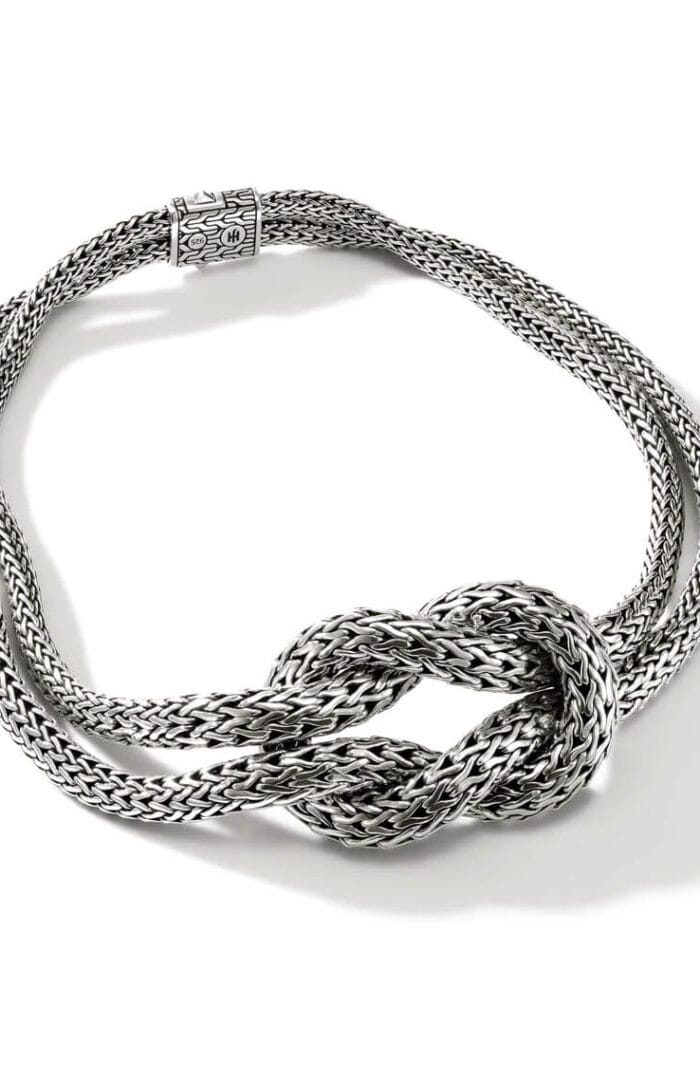 Love Knot Necklace, Sterling Silver